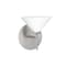 Besa Lighting Kona Mini Sconce, White, Satin Nickel Finish, 1x40W Halogen 1SW-117607-SN - alternate 1